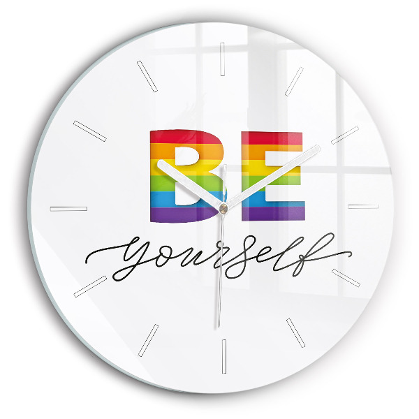 Reloj de pared redondo Inscripción sé tú mismo