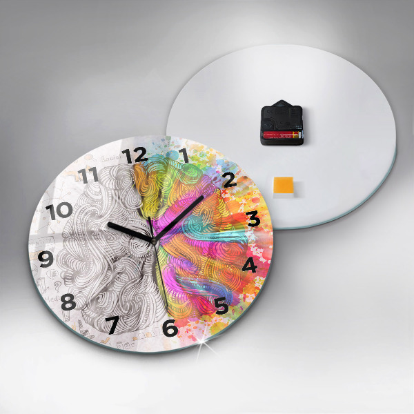 Reloj redondo pared Cerebro abstracto
