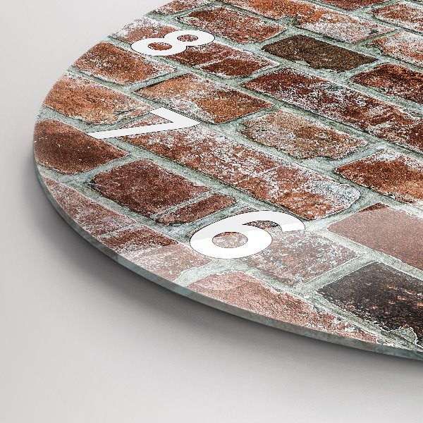 Reloj de pared redondo Pared de ladrillos