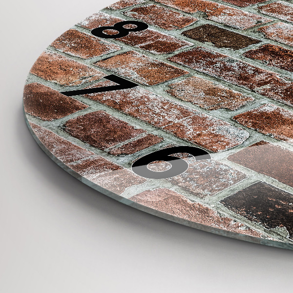 Reloj de pared redondo Pared de ladrillos