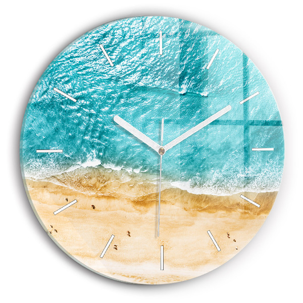 Reloj de cristal redondo Gente de playa