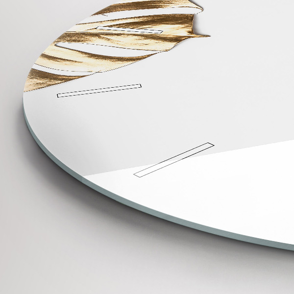 Reloj de cristal redondo Hojas tropicales