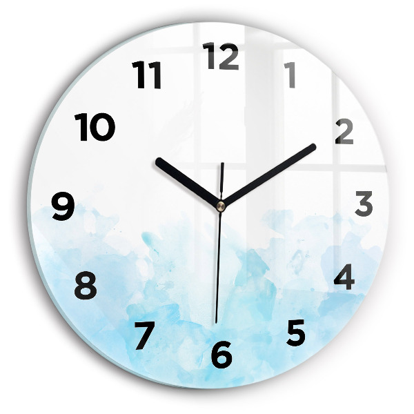 Reloj de cristal redondo Manchas pintadas