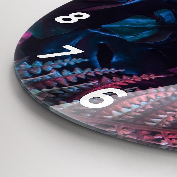 Reloj redondo pared Flores exóticas