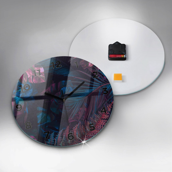 Reloj redondo pared Flores exóticas