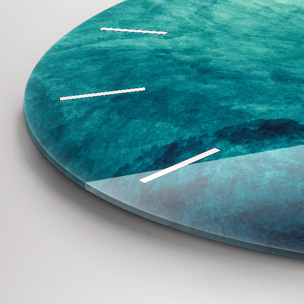 Reloj de cristal redondo Abstracción de profundidad