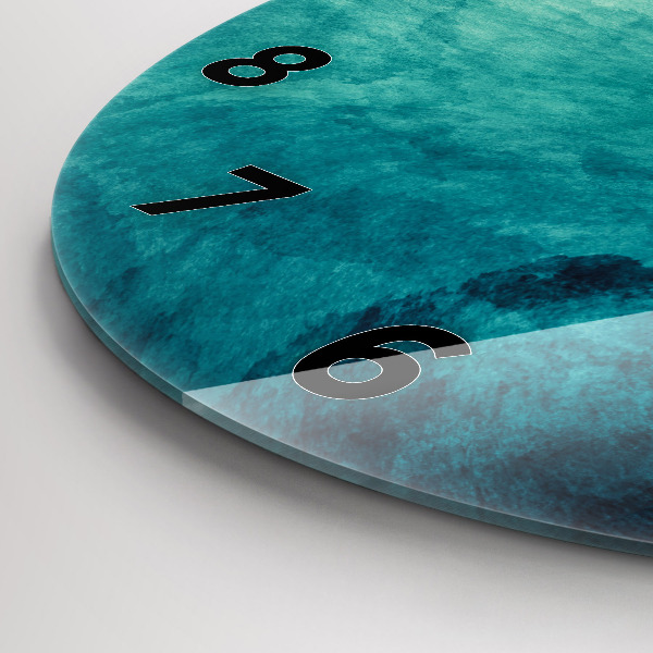 Reloj de cristal redondo Abstracción de profundidad