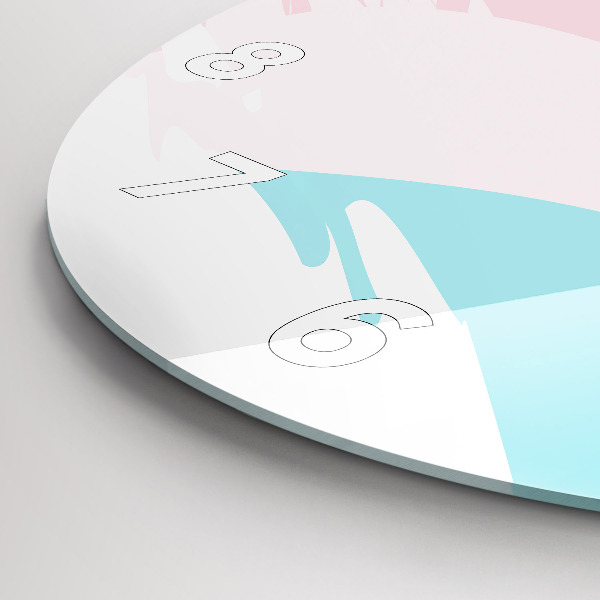 Reloj de pared redondo Abstracción pastel