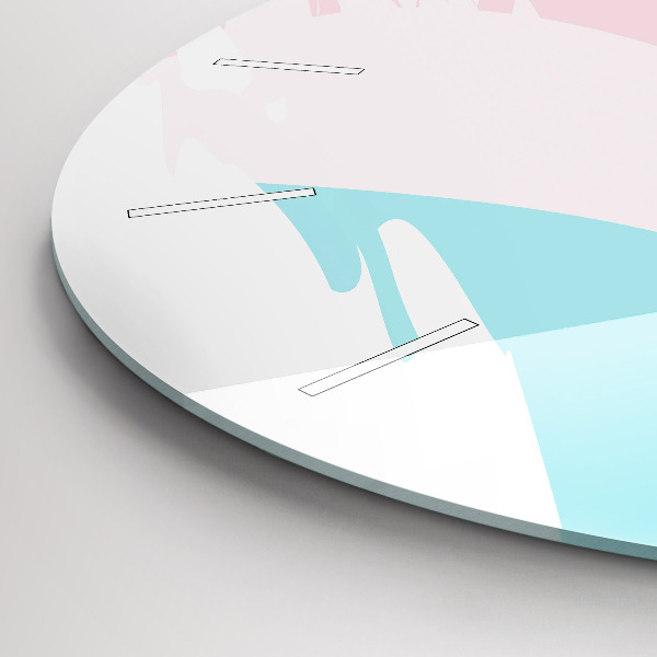 Reloj de pared redondo Abstracción pastel