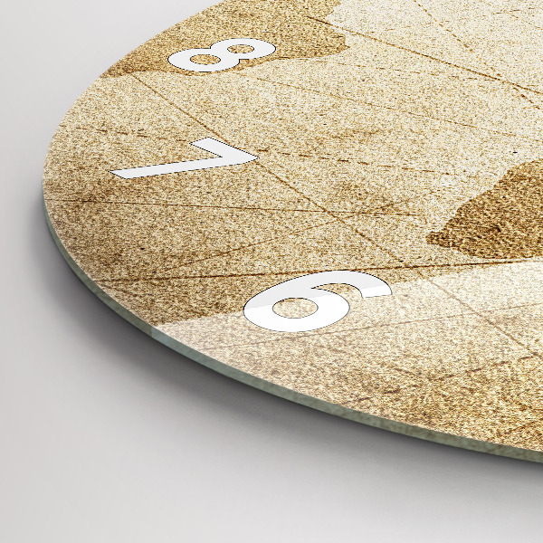 Reloj de cristal redondo Mapamundi vintage