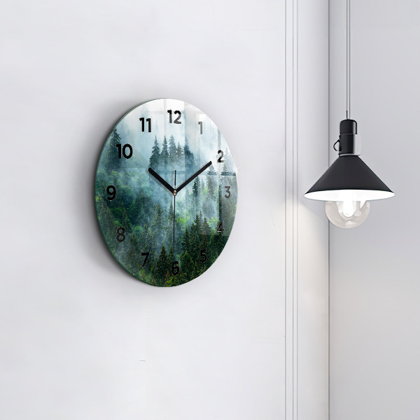 Reloj de pared redondo Bosque brumoso