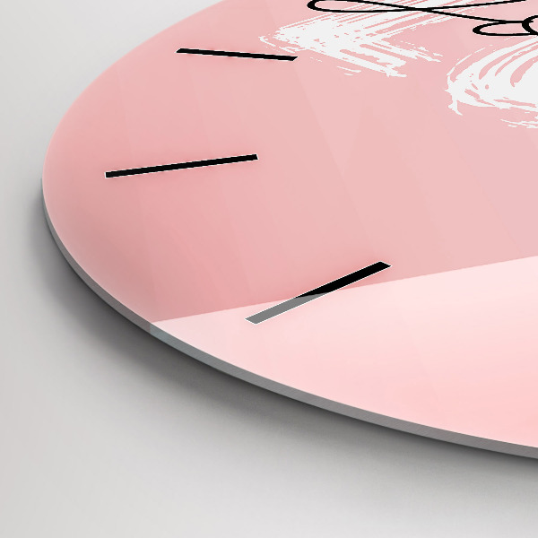 Reloj redondo pared Inscripción Love yourself