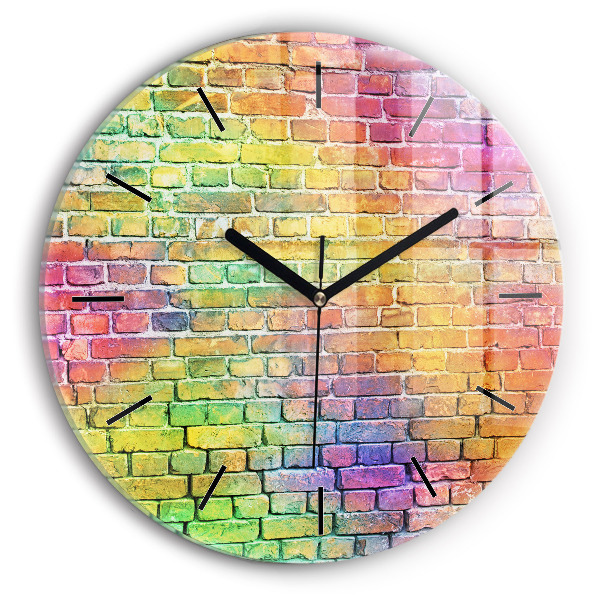 Reloj de cristal redondo Pared pintada