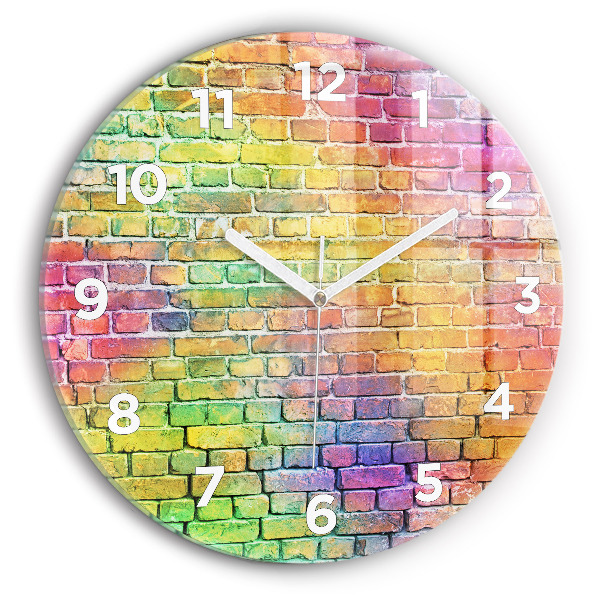 Reloj de cristal redondo Pared pintada