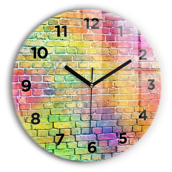 Reloj de cristal redondo Pared pintada