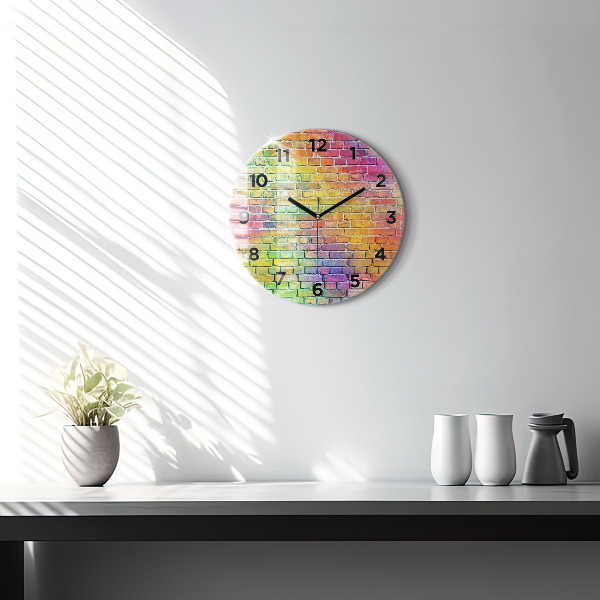 Reloj de cristal redondo Pared pintada