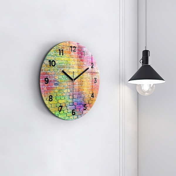 Reloj de cristal redondo Pared pintada