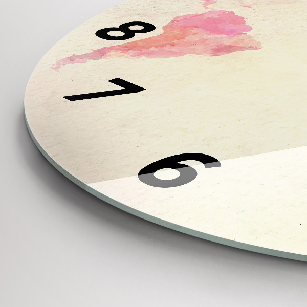 Reloj redondo pared Mapamundi en acuarela