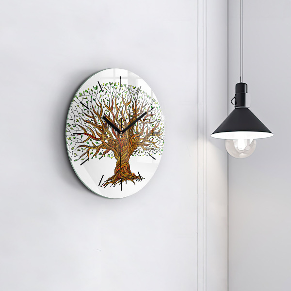 Reloj de pared redondo Raíces de árbol