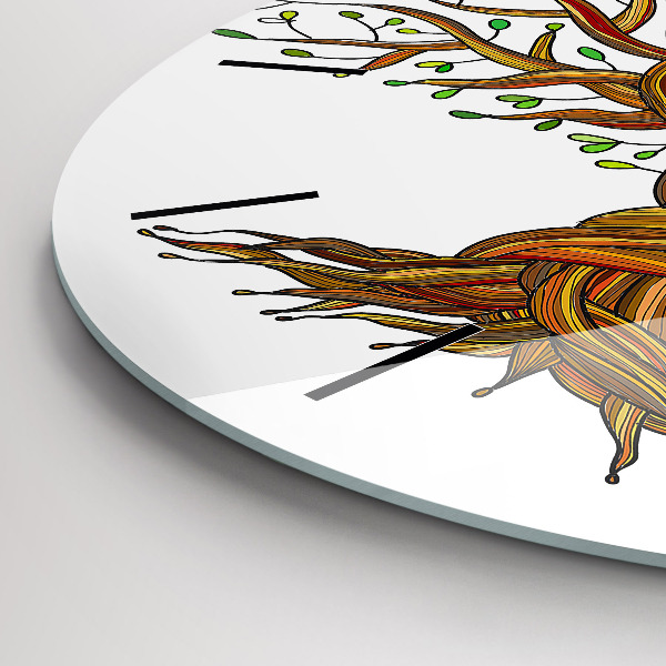 Reloj de pared redondo Raíces de árbol