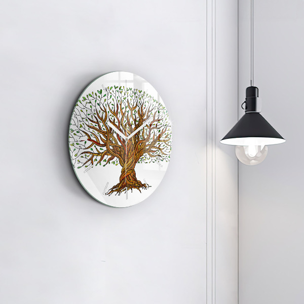 Reloj de pared redondo Raíces de árbol