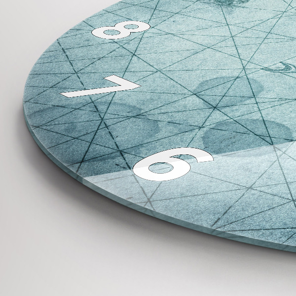 Reloj de cristal redondo Mapa vintage