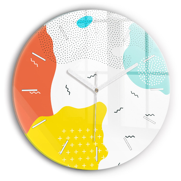 Reloj de cristal redondo POP abstracto