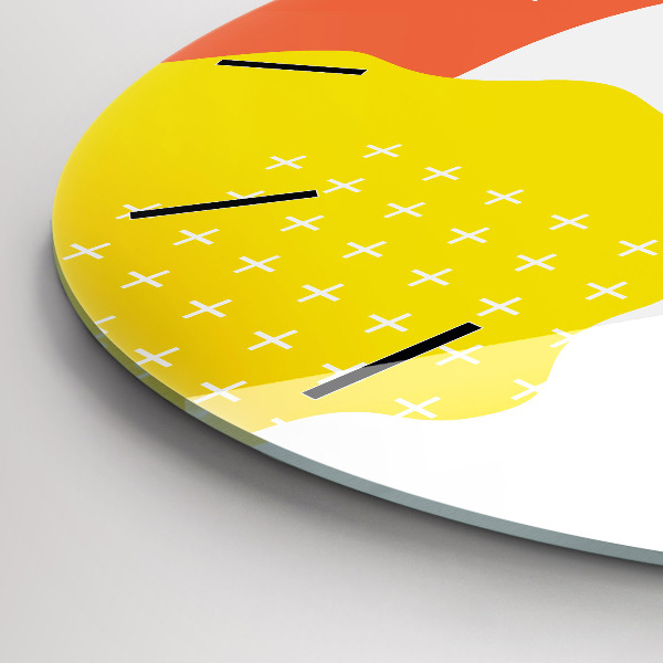 Reloj de cristal redondo POP abstracto