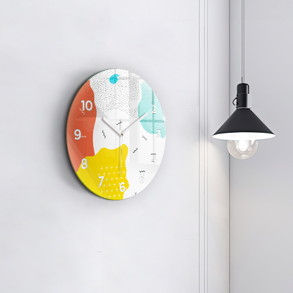 Reloj de cristal redondo POP abstracto