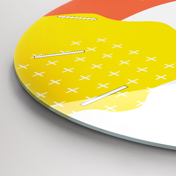 Reloj de cristal redondo POP abstracto