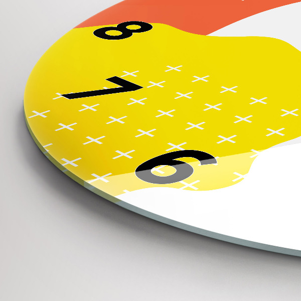 Reloj de cristal redondo POP abstracto