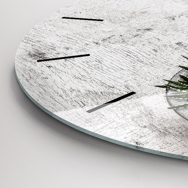 Reloj de cristal redondo Plantas decorativas