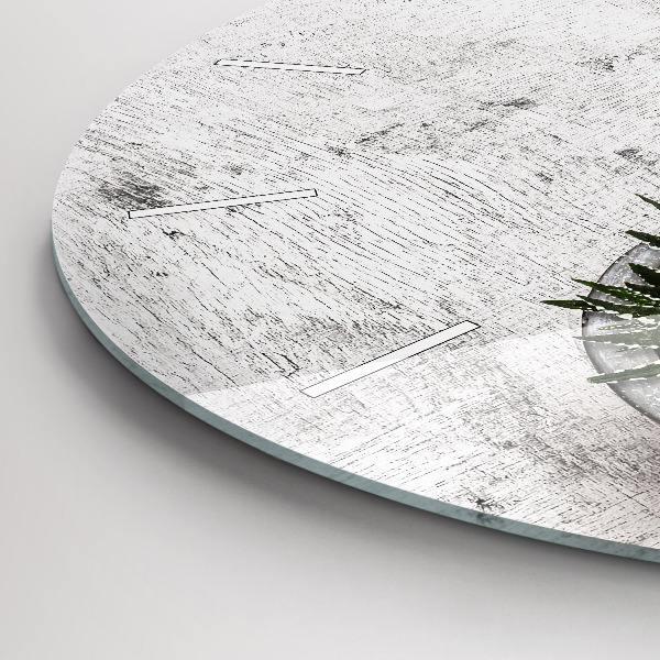 Reloj de cristal redondo Plantas decorativas