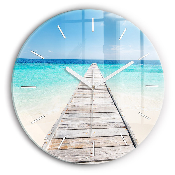 Reloj de pared redondo Isla tropical