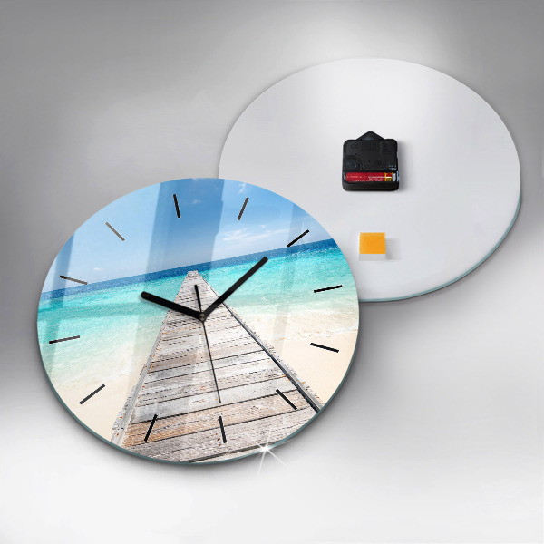 Reloj de pared redondo Isla tropical
