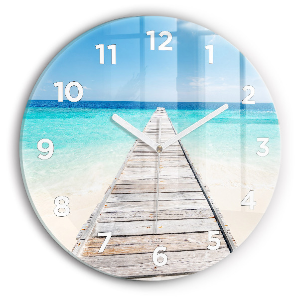 Reloj de pared redondo Isla tropical