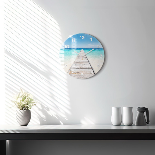 Reloj de pared redondo Isla tropical