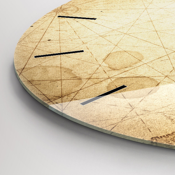 Reloj de pared redondo Viejo mapa del mundo