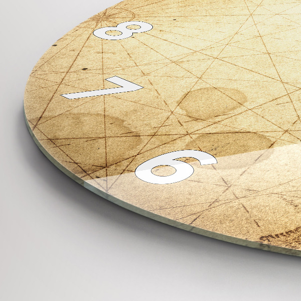 Reloj de pared redondo Viejo mapa del mundo