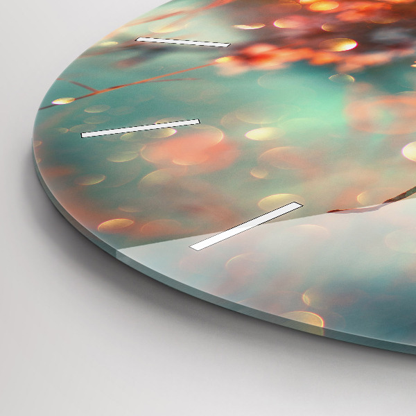 Reloj redondo pared Flores de primavera