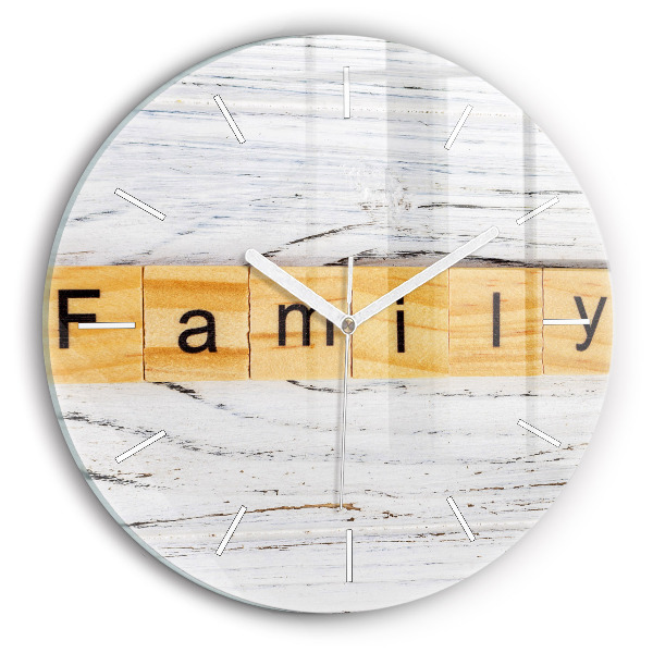 Reloj de cristal redondo Familia
