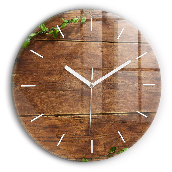 Reloj de pared redondo Madera rústica