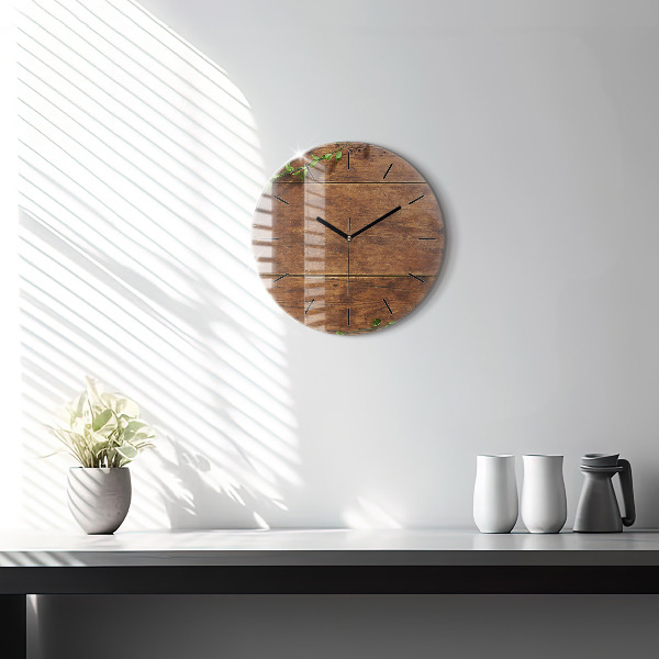 Reloj de pared redondo Madera rústica