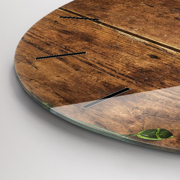 Reloj de pared redondo Madera rústica