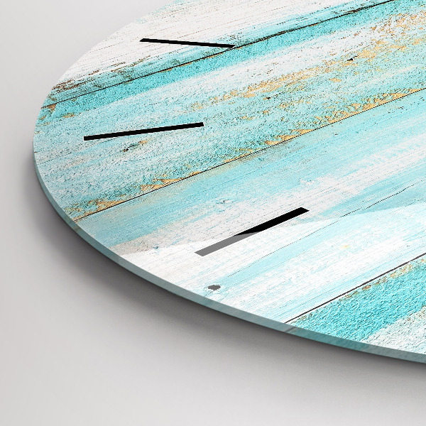 Reloj de pared redondo Tablas azules