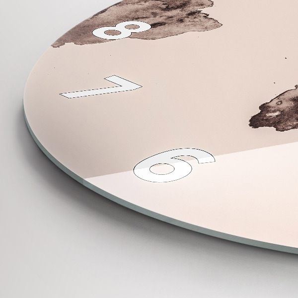 Reloj de pared redondo Mapa del mundo en acuarela