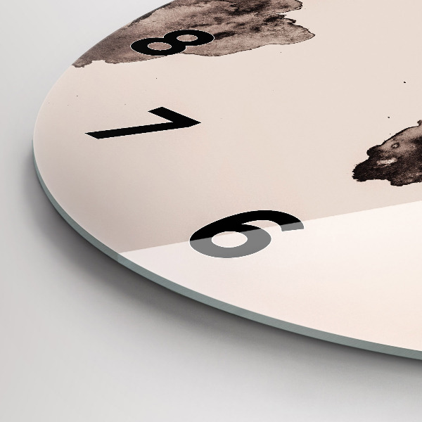 Reloj de pared redondo Mapa del mundo en acuarela