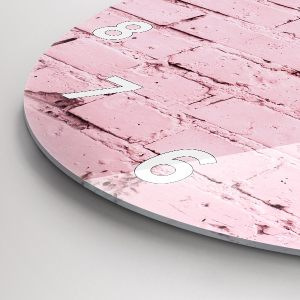 Reloj de cristal redondo Pared de ladrillos