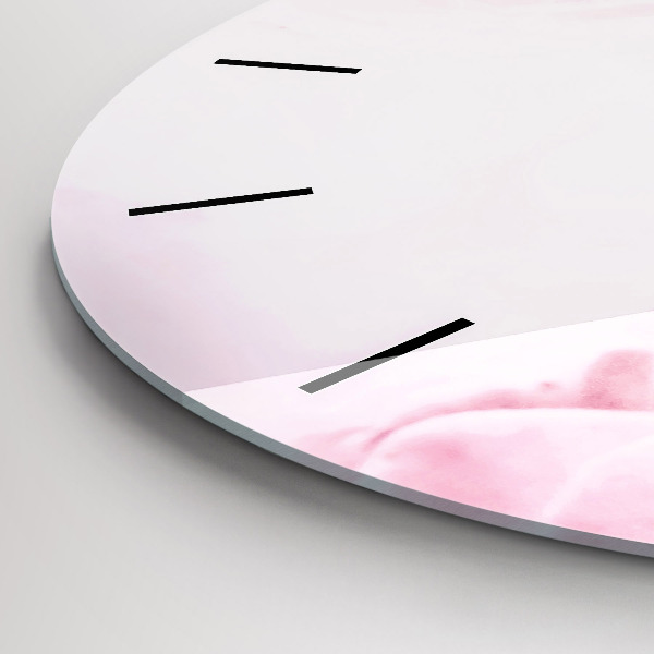 Reloj de cristal redondo Flores en flor