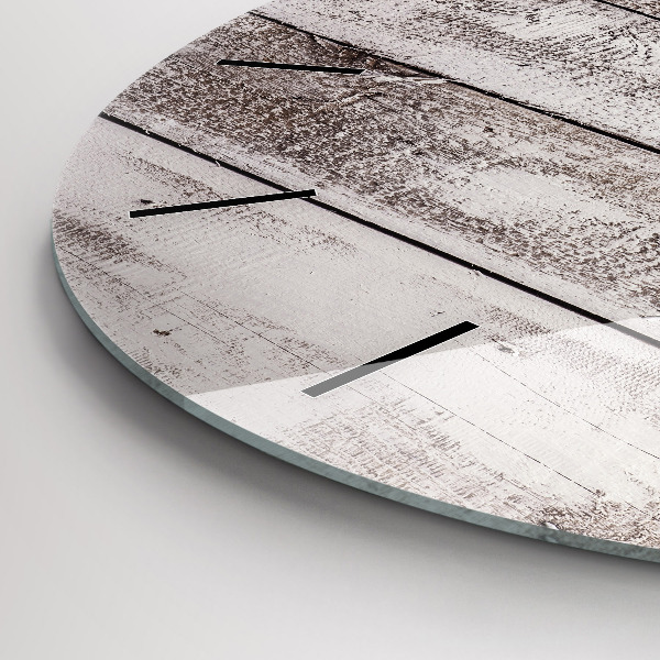 Reloj de pared redondo Tablas de madera clara